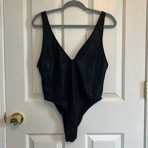 black iridescent swimsuit